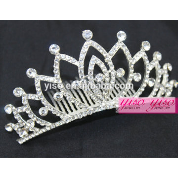 Venta al por mayor princesa diamante real tiaras accesorios